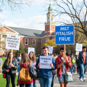 University students concerned about financial aid cuts due to the federal funding freeze.