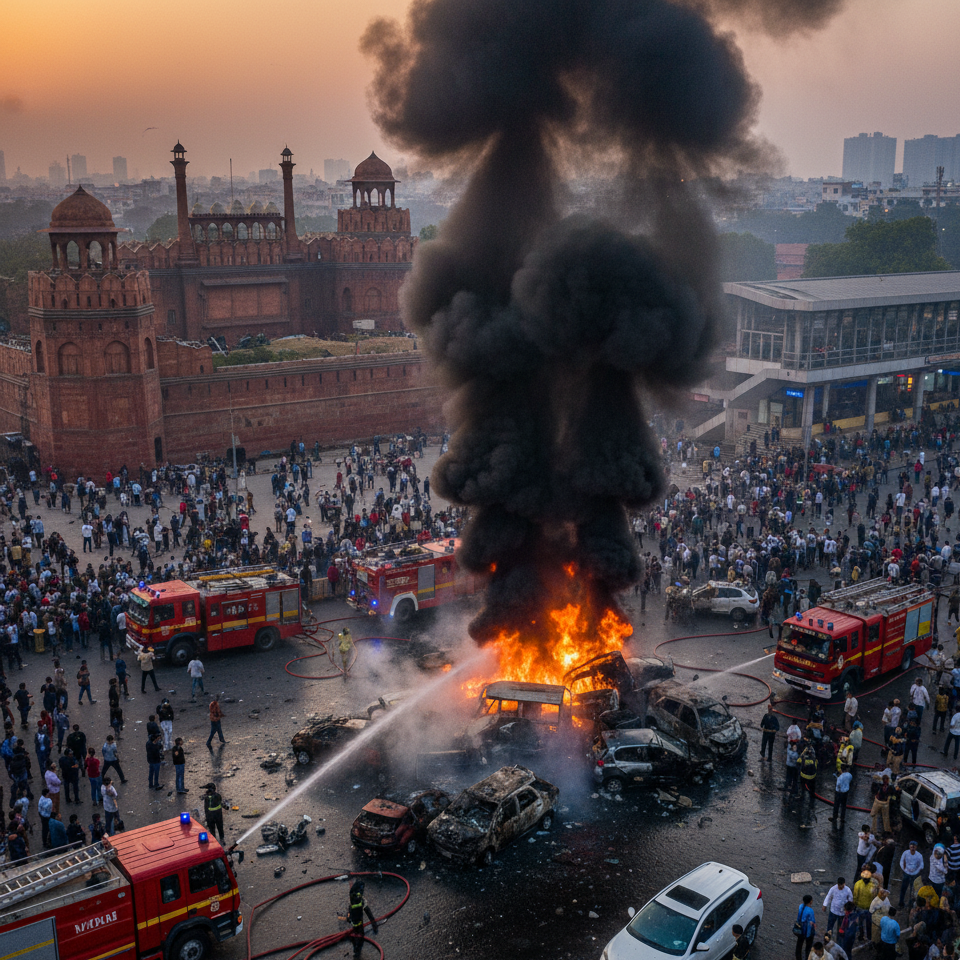New Breaking: Car Blast Near Red Fort 8 Dead in Explosion